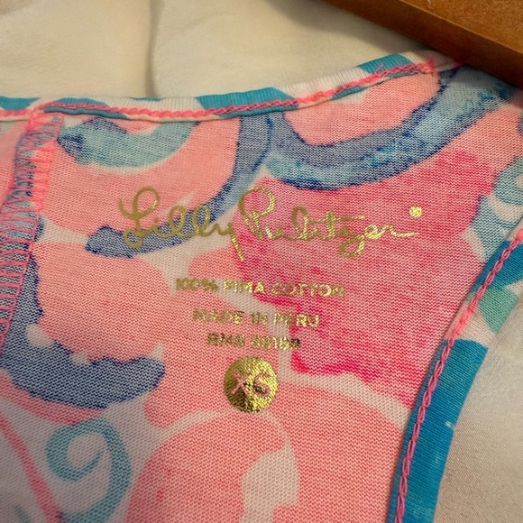 Lilly Pulitzer Melle Trapeze Dress XS Coral Reef I'm So Jelly with stains - Picture 13 of 13